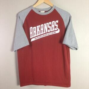 Arkansas Razorbacks Football Houndstooth T Shirt Red Medium